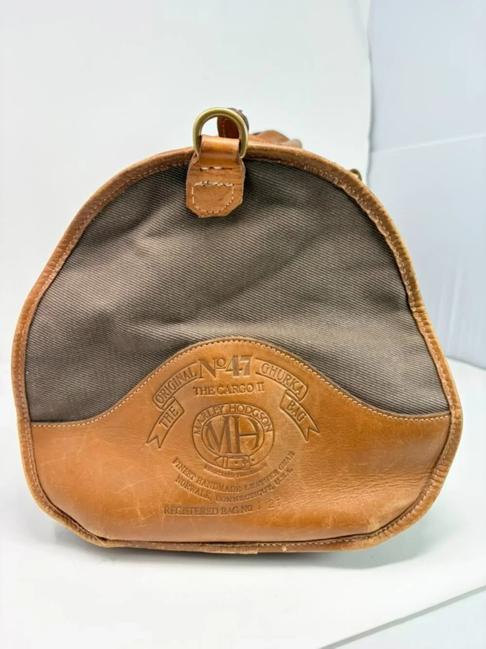 Vintage Ghurka No. 47 Cargo II Duffel Bag Canvas Leather Marley Hodgson USA